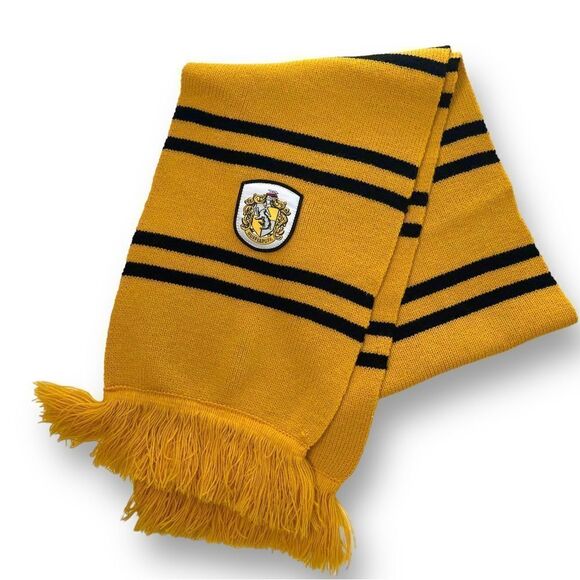 Harry Potter Gold and Black Hufflepuff Neckscarf - Picture 1 of 6